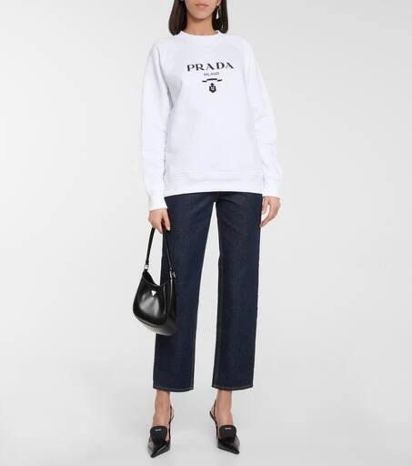 商品Prada|Logo embroidered cotton sweatshirt,价格¥11712,第2张图片详细描述