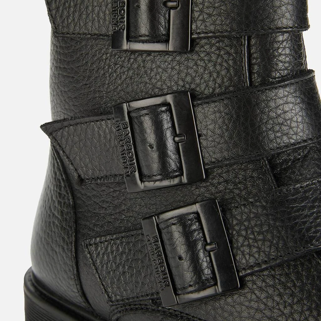 商品Barbour|BARBOUR INTERNATIONAL WOMEN'S STENMARK LEATHER BIKER BOOTS - BLACK,价格¥544,第4张图片详细描述