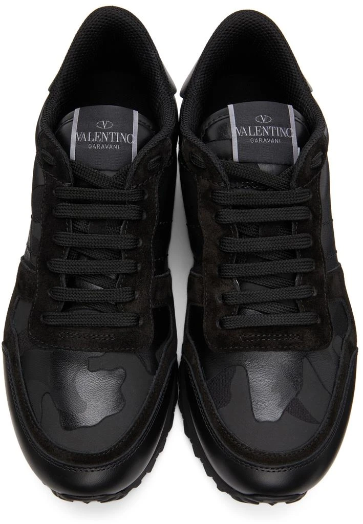商品Valentino|Black Camouflage Rockrunner Sneakers,价格¥3209,第5张图片详细描述