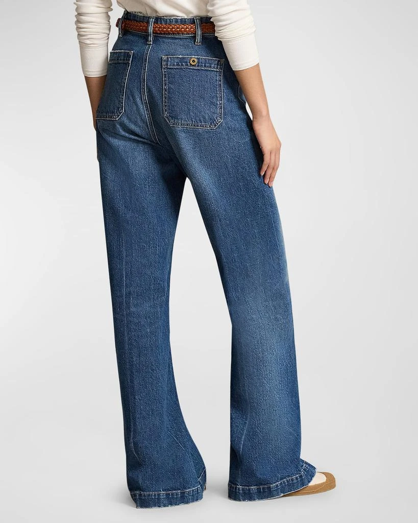 商品Ralph Lauren|Stretch Cotton Wide-Leg Jeans,价格¥2094,第5张图片详细描述