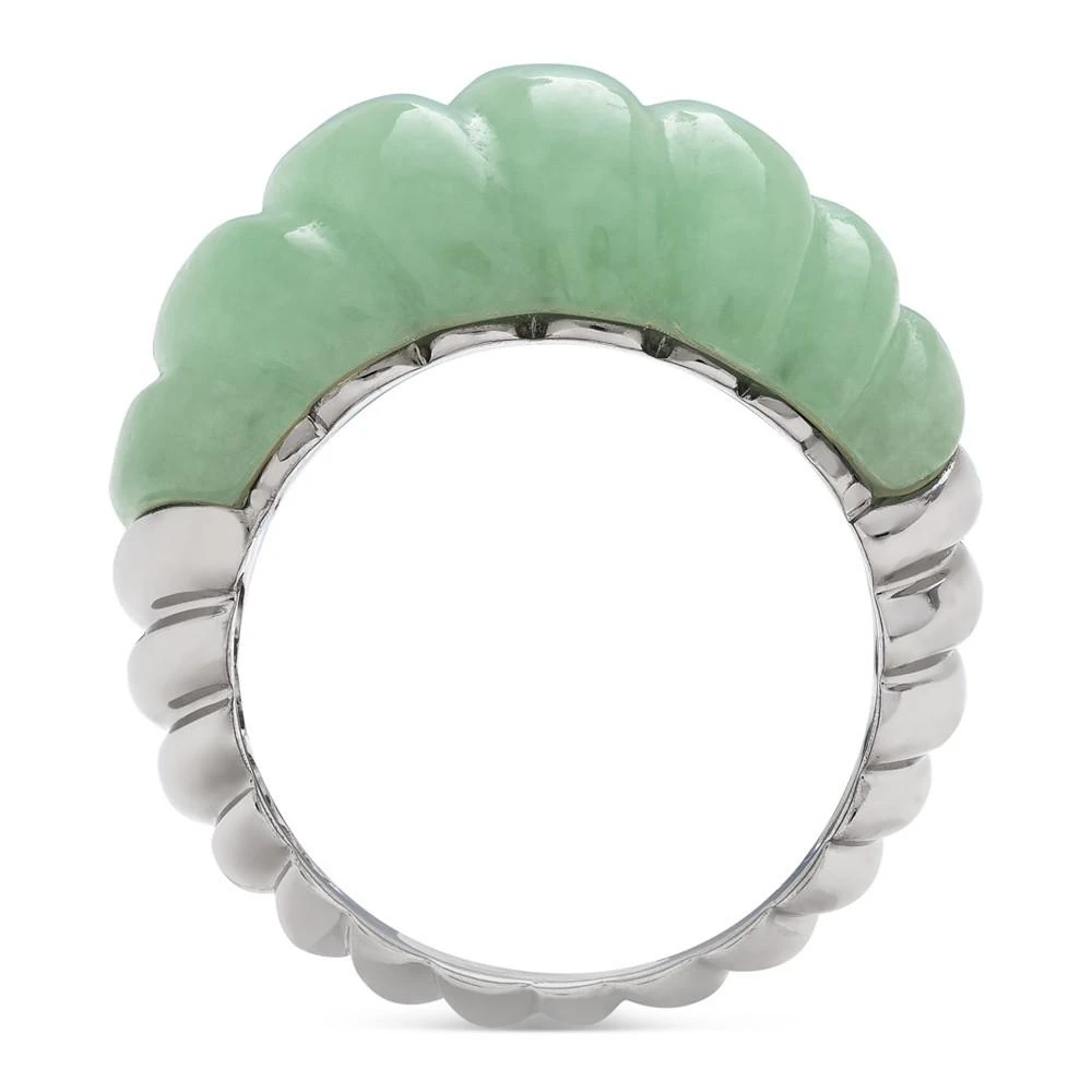 商品Belle de Mer|Jade Carved Ring in Sterling Silver,价格¥1039,第3张图片详细描述