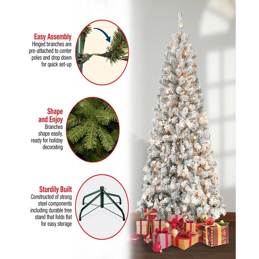 商品National Tree Company|First Traditions 6' Acacia Flocked Tree with Clear Lights,价格¥1578,第5张图片详细描述