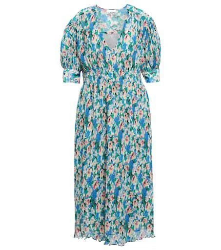 商品Ganni|Floral pleated georgette midi dress,价格¥1649,第1张图片