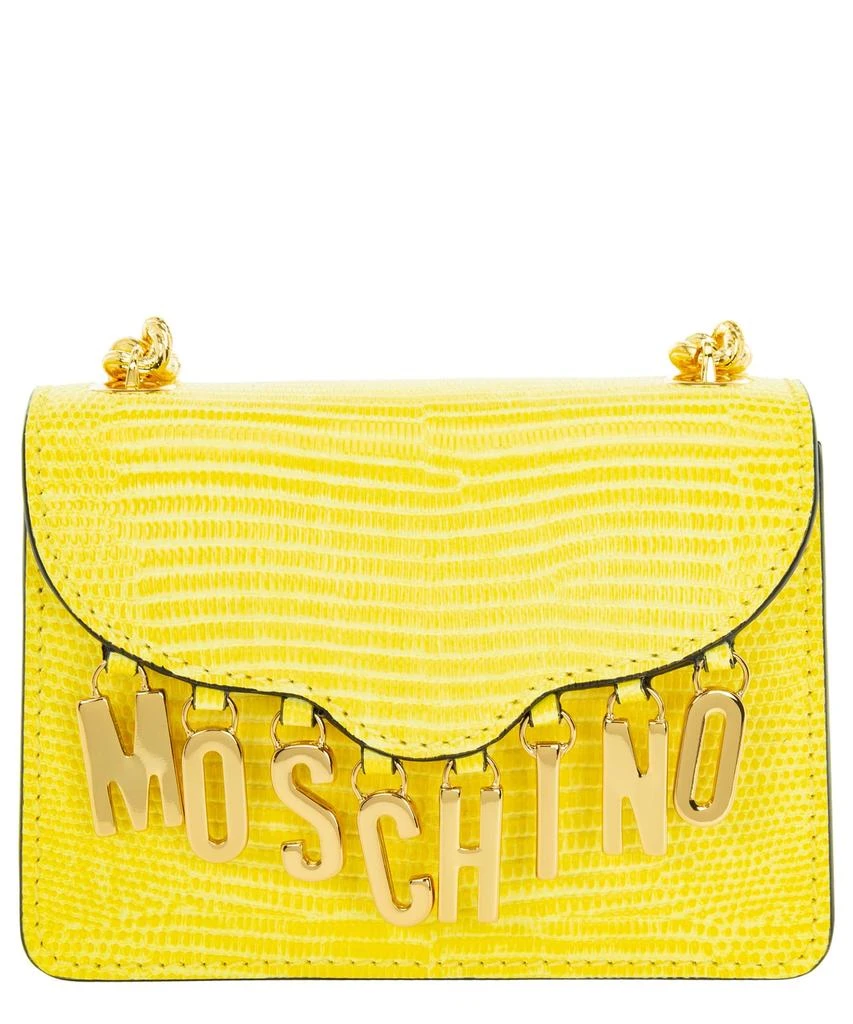 商品Moschino|Moschino Lettering Charms Leather Handbag,价格¥2762,第1张图片