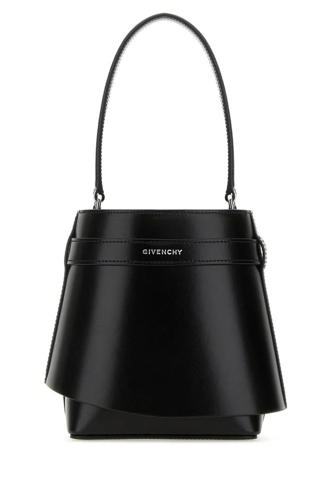 商品Givenchy|Black leather Shark Lock bucket bag,价格¥12441,第2张图片详细描述