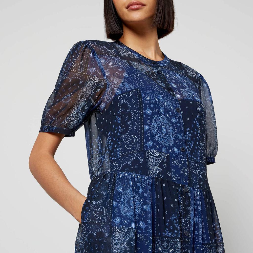 商品Tommy Hilfiger|Tommy Hilfiger Women's Wool Blend Peacoat - Patchwork Bandana/Desert Sky,价格¥1589,第5张图片详细描述