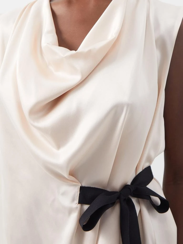 商品ROKSANDA|Andriya draped side-tie silk-satin top,价格¥2675,第4张图片详细描述