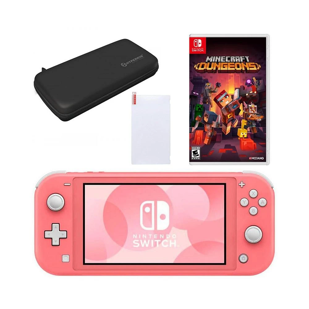 商品Nintendo|Switch Lite in Coral with Minecraft Dungeons & Accessories,价格¥2245,第1张图片