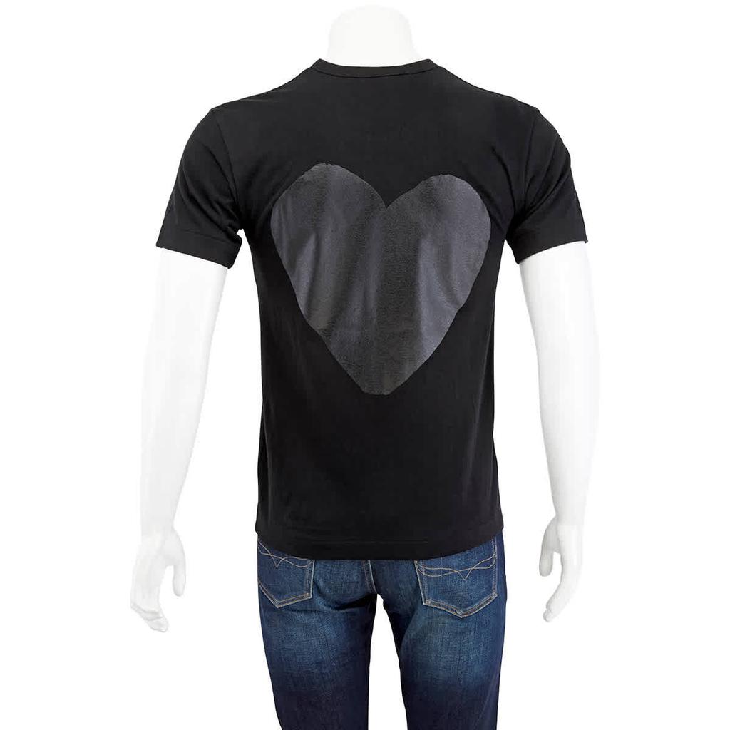 Comme Des Garcons Mens Short Sleeve Heart Print T-shirt, Size Small商品第3张图片规格展示