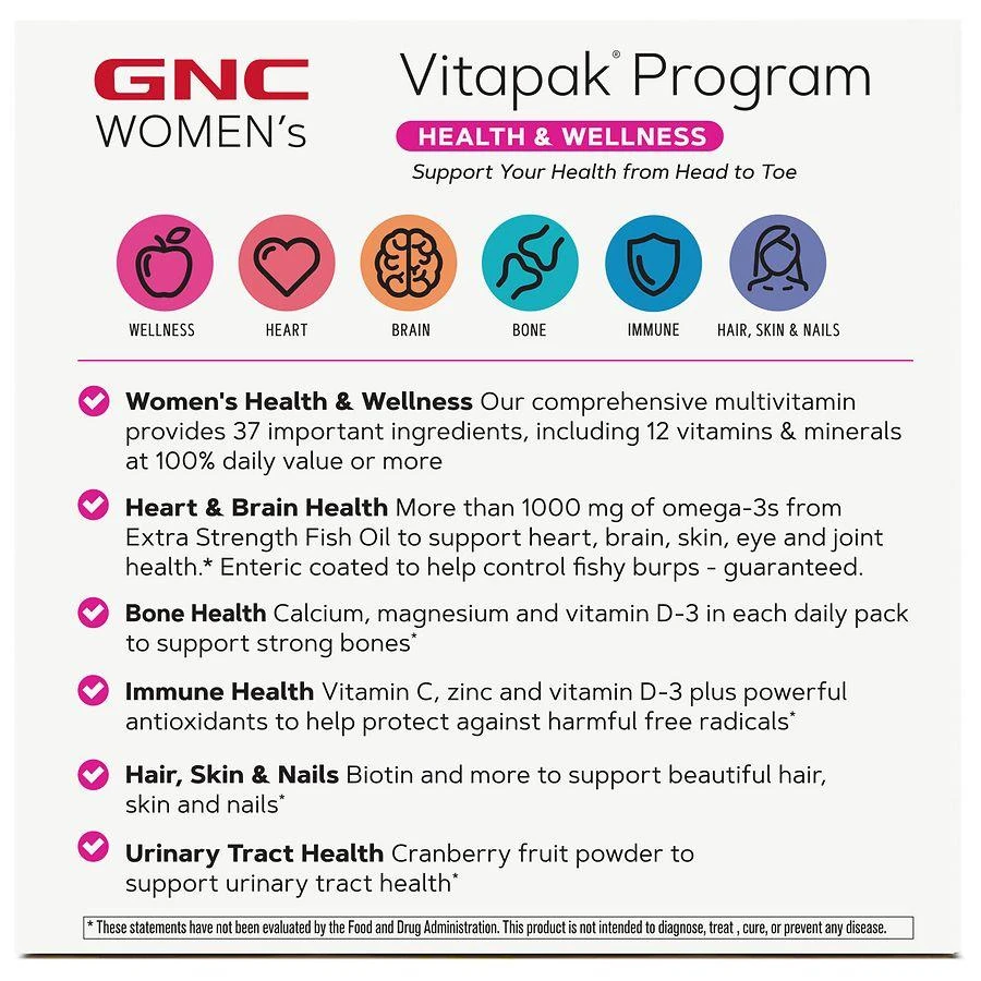 商品GNC|Vitapak Program, Health & Wellness,价格¥250,第4张图片详细描述