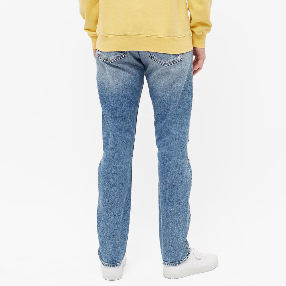 Calvin Klein Slim Taper Light Wash Distressed Jean商品第4张图片规格展示