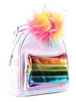 商品Under One Sky|​Kid’s Faux Fur Rainbow Mini Backpack,价格¥79,第1张图片
