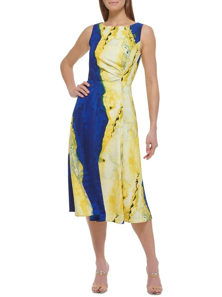 商品DKNY|Womens Abstract Polyester Fit & Flare Dress,价格¥639,第1张图片