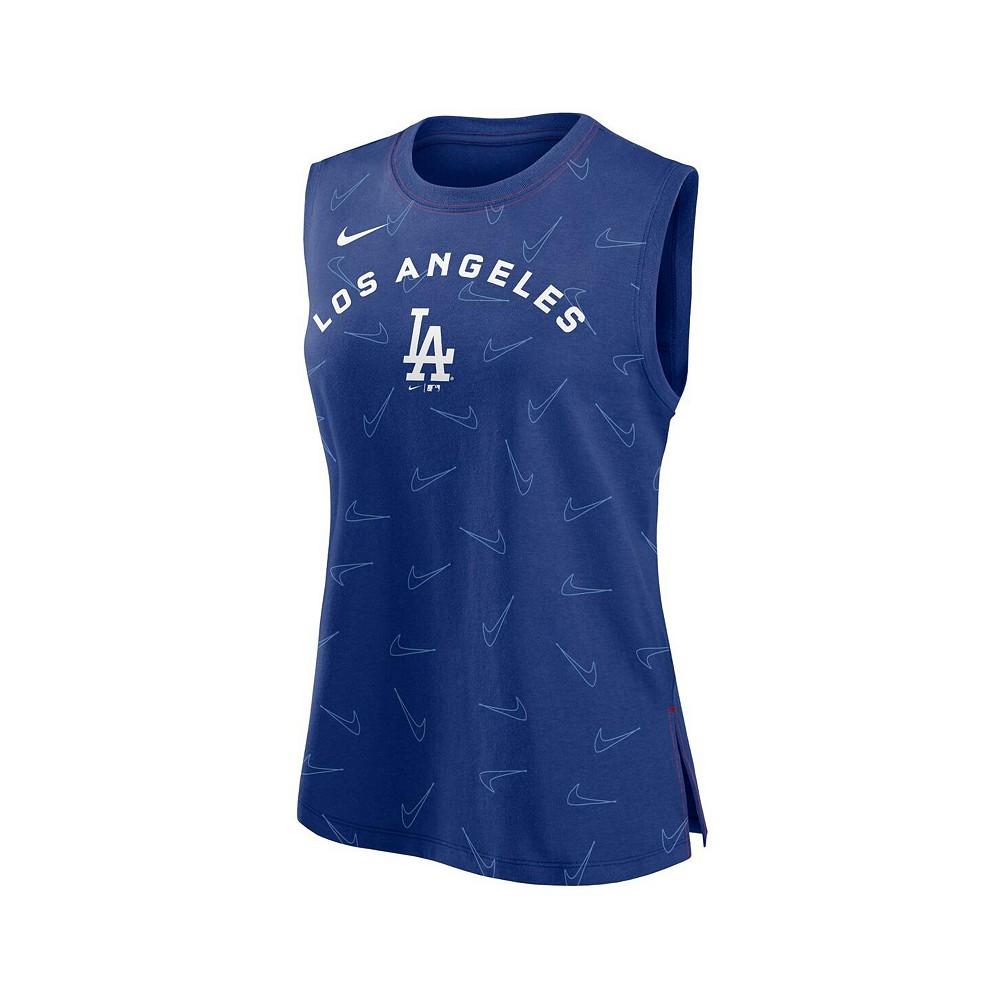 Women's Royal Los Angeles Dodgers Muscle Play Tank Top商品第3张图片规格展示