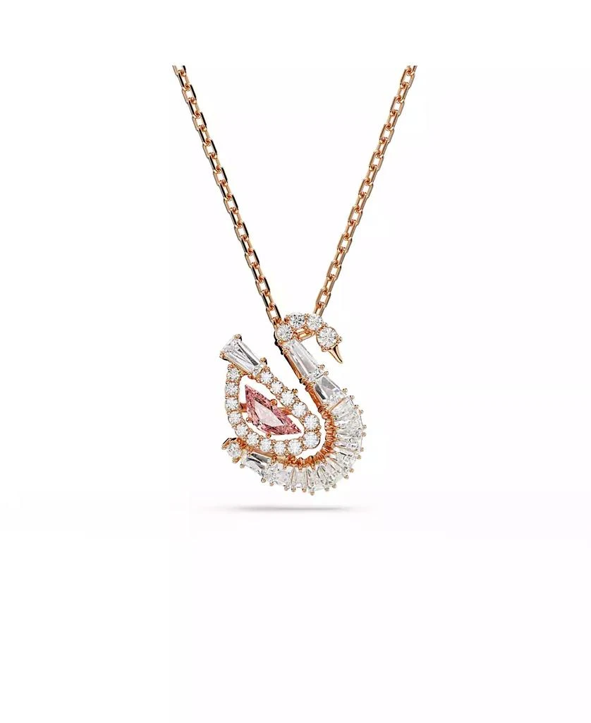 商品Swarovski|Swan Rhodium Plated Pendant Necklace,价格¥1317,第1张图片