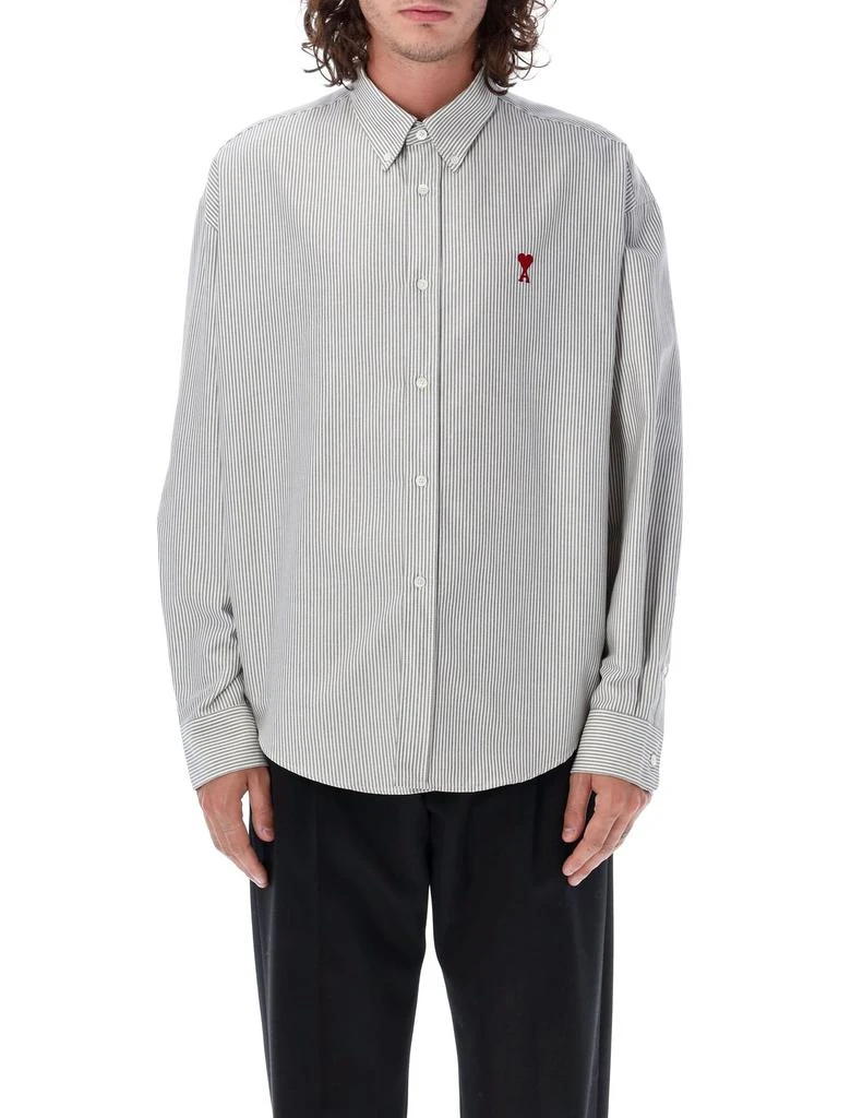 商品AMI|AMI Paris Logo Embroidered Stripe Detailed Shirt,价格¥1737,第4张图片详细描述