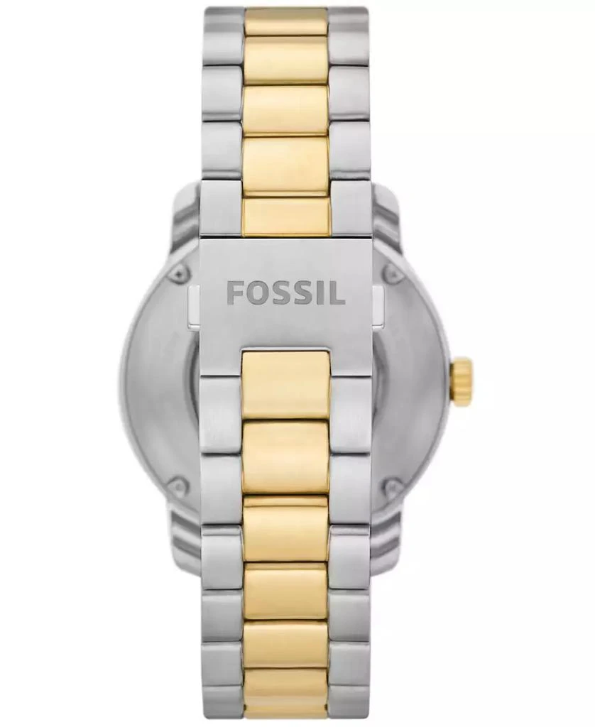 商品Fossil|Men's Heritage Automatic Two-Tone Stainless Steel Bracelet Watch 43mm,价格¥2230,第3张图片详细描述