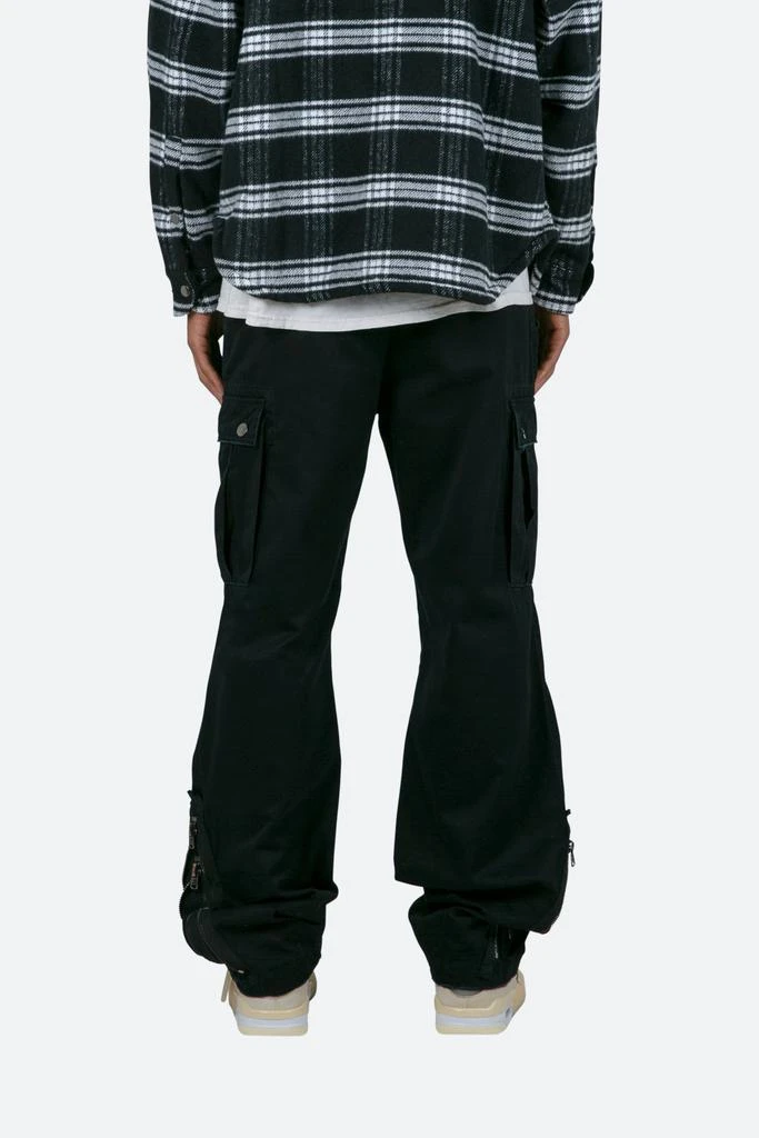 Zipper Denim Cargo Pants - Black 商品