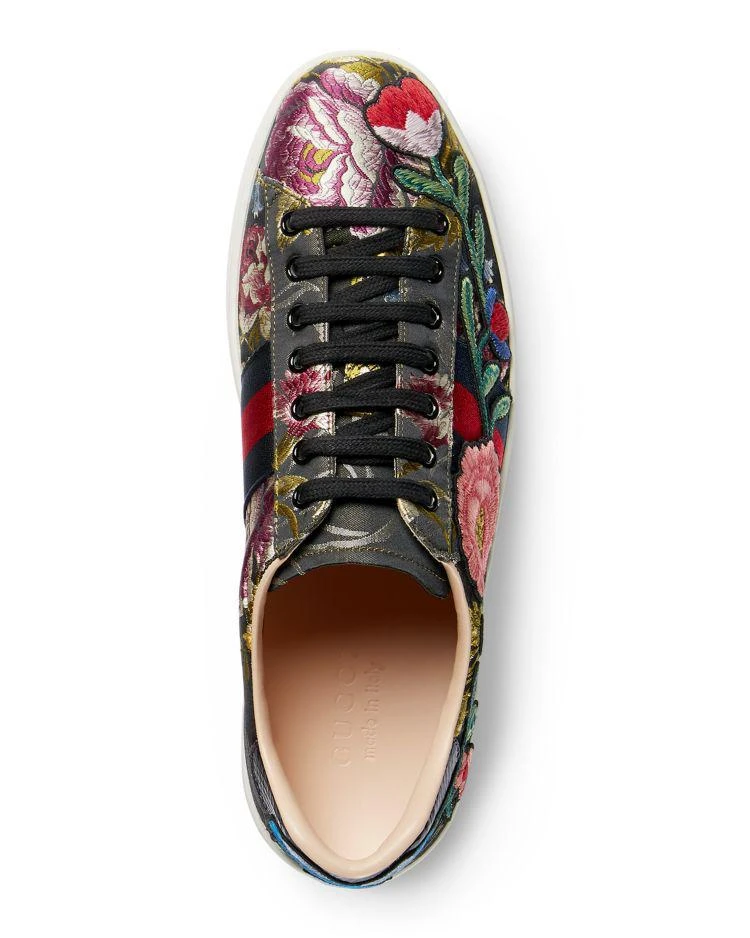 商品Gucci|New Ace Lace Up Sneakers 板鞋,价格¥6233,第4张图片详细描述