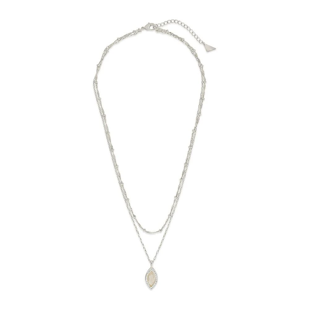 商品Sterling Forever|Calla Layered Necklace,价格¥558,第3张图片详细描述