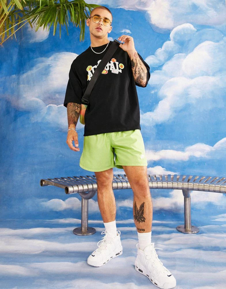 商品ASOS|ASOS Actual oversized t-shirt with actual sticker print in black,价格¥145,第4张图片详细描述