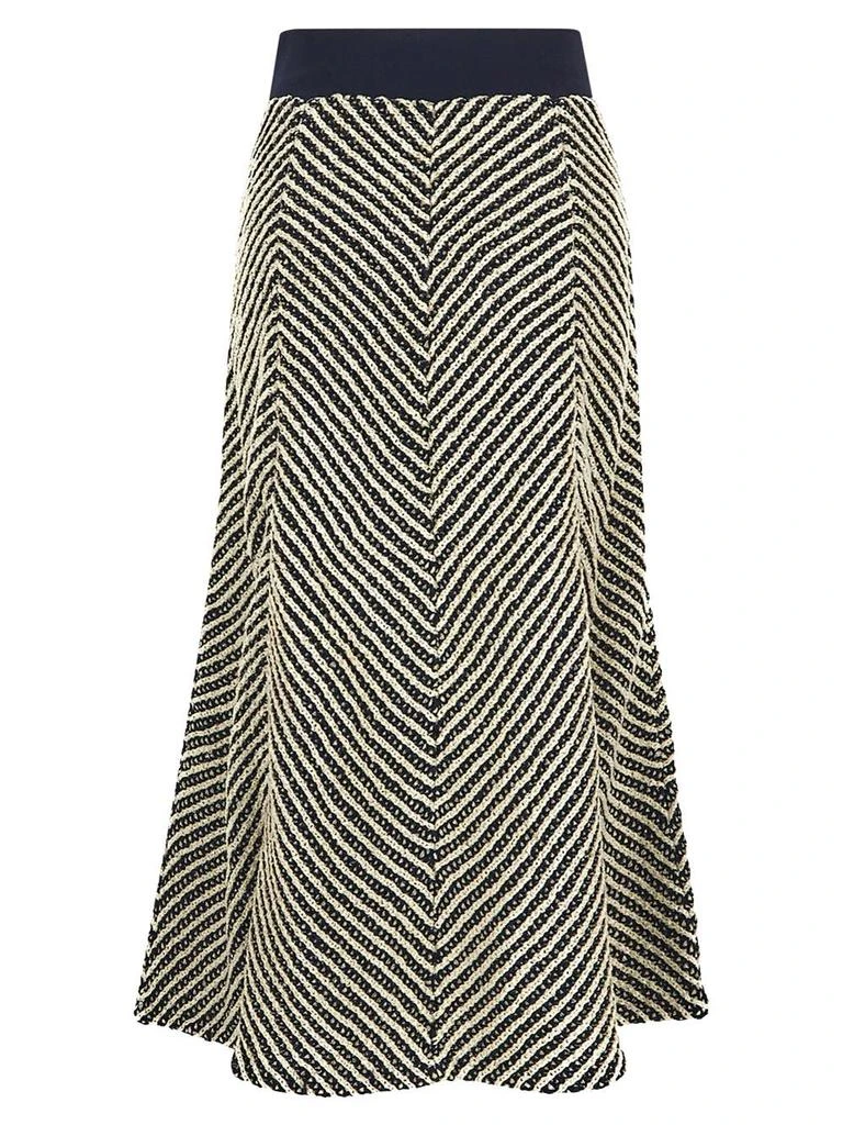 商品Tory Burch|Chevron Stripe Skirt,价格¥2064,第2张图片详细描述