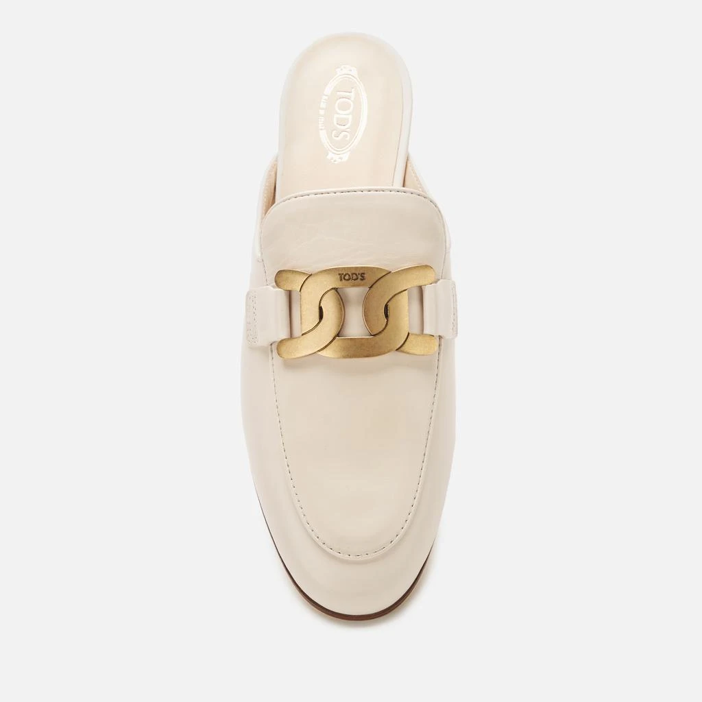 商品Tod's|Tod's Women's Leather Slide Loafers - White,价格¥3534,第3张图片详细描述