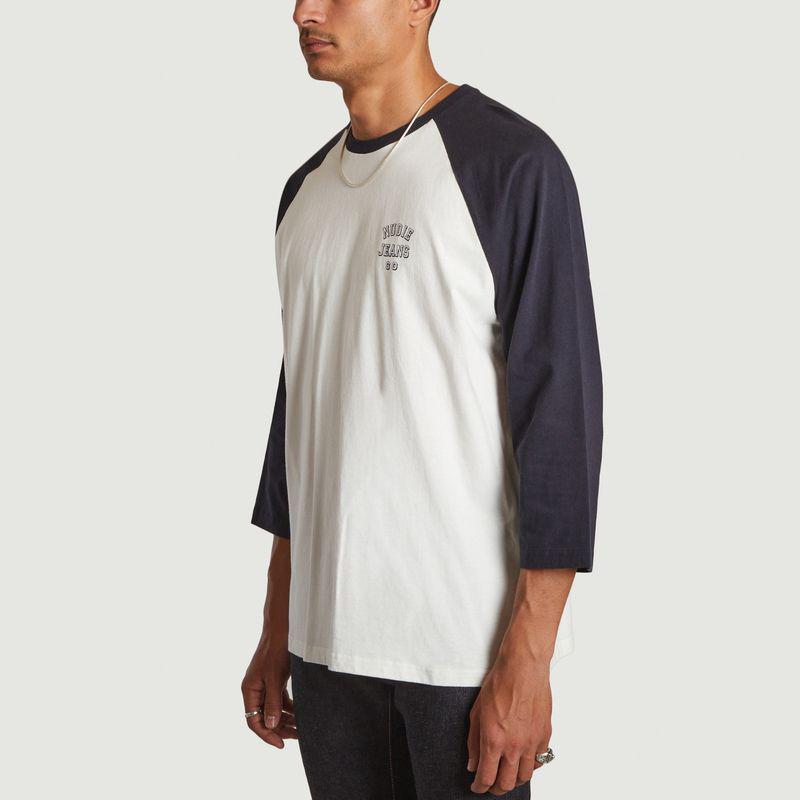 Joey 3/4 sleeve T-shirt Navy offwhite Nudie Jeans商品第2张图片规格展示