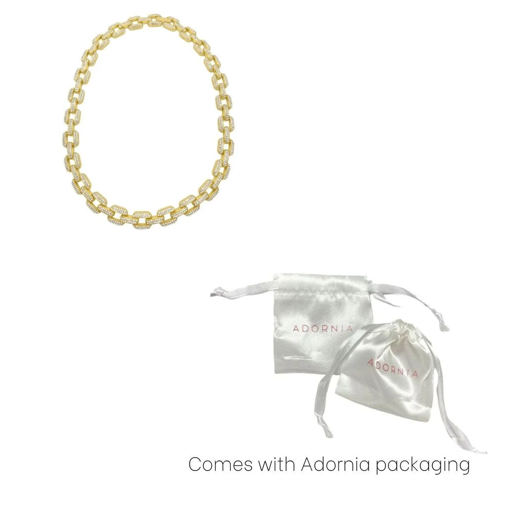 商品ADORNIA|14k Gold Plated Crystal Link Chain Necklace,价格¥501,第3张图片详细描述