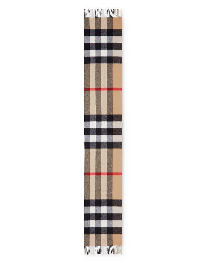 商品Burberry|黑白格纹羊绒围巾 Half Mega Check Scarf,价格¥4909,第3张图片详细描述