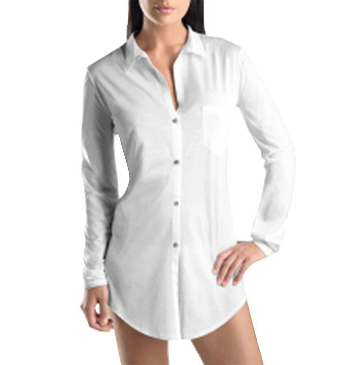 商品Hanro|Cotton Deluxe Boyfriend Sleepshirt,价格¥1588,第1张图片