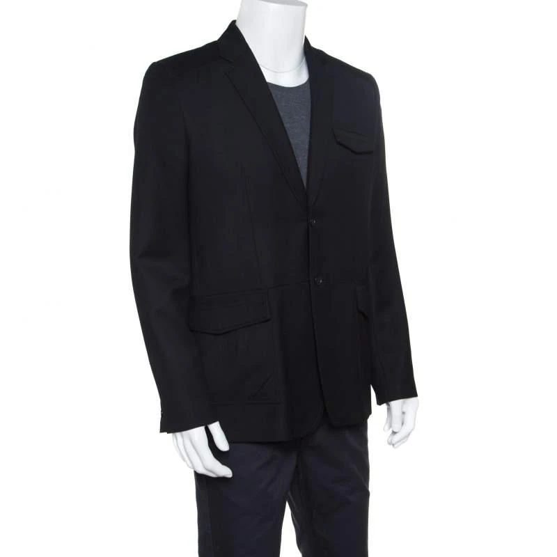 商品[二手商品] Balenciaga|Balenciaga Black Wool Two Button Blazer XL,价格¥1787,第2张图片详细描述