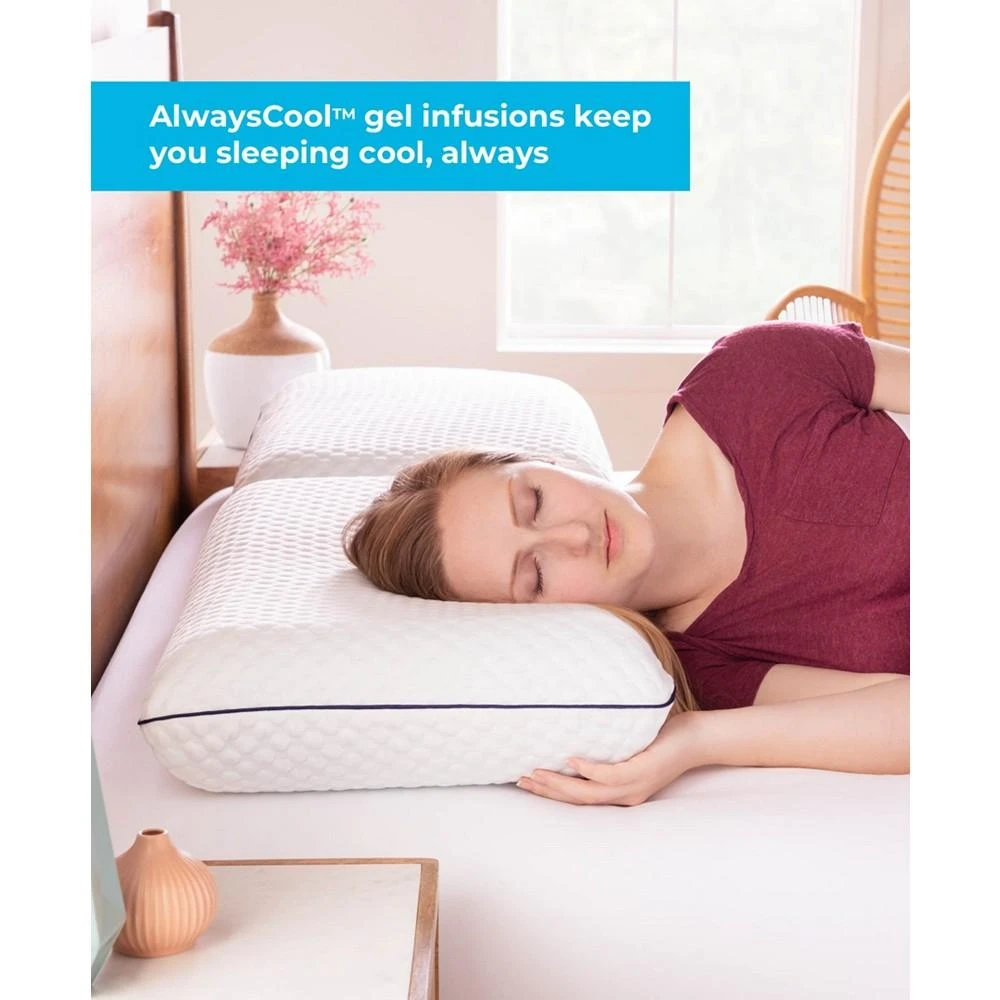 商品Linenspa|AlwaysCool Gel Memory Foam Pillow, Standard,价格¥344,第3张图片详细描述