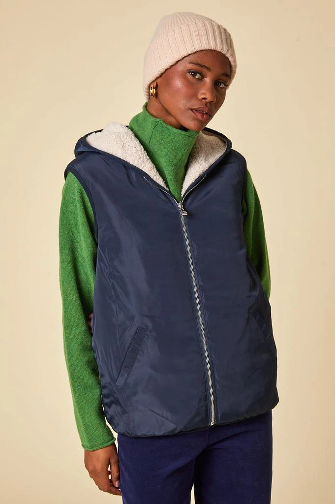 商品Aspiga|Reversible Eco Hooded Gilet Navy/Cream,价格¥1207,第1张图片