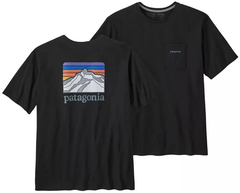 商品Patagonia|Patagonia Men's Line Logo Ridge Pocket Responsibili-Tee Short Sleeve T-Shirt,价格¥372,第5张图片详细描述