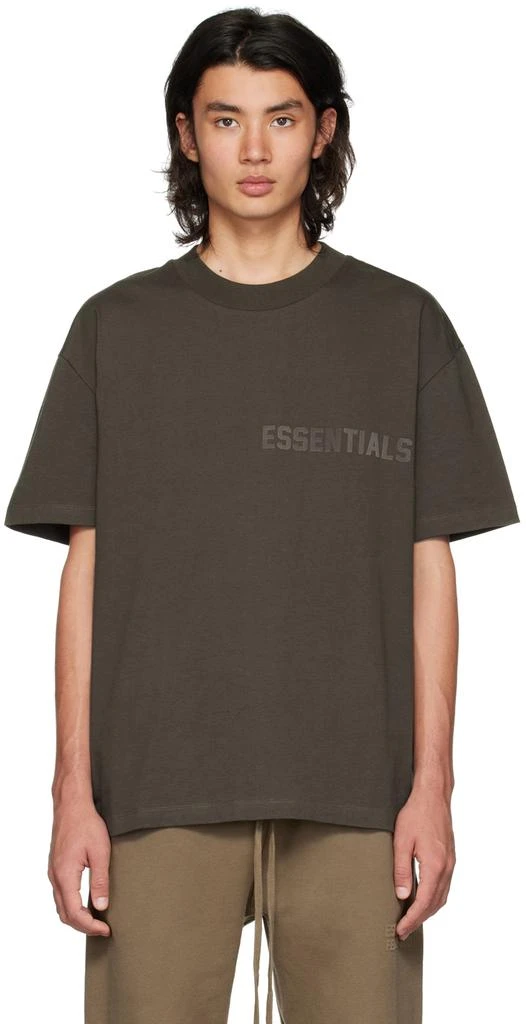 商品Essentials|Gray Flocked T-Shirt,价格¥316,第1张图片