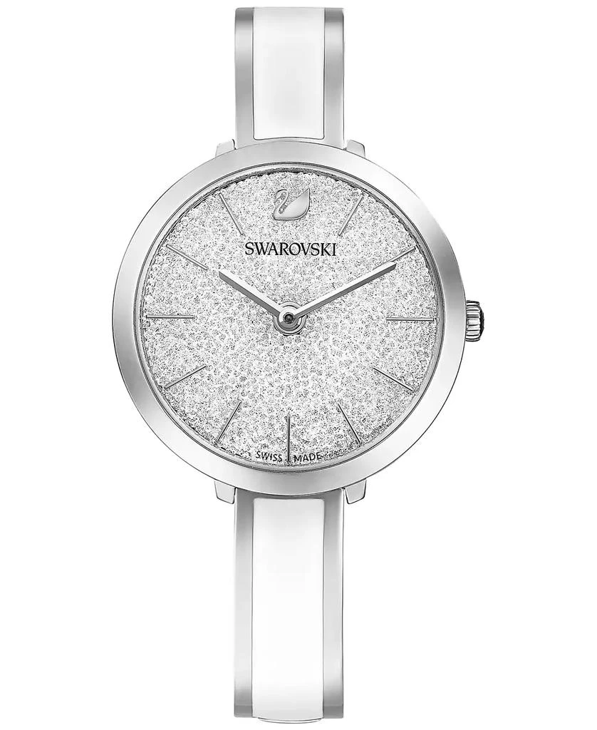 商品Swarovski|Women's Swiss Crystalline Delight Stainless Steel & White Bangle Bracelet Watch 32mm,价格¥1726,第1张图片