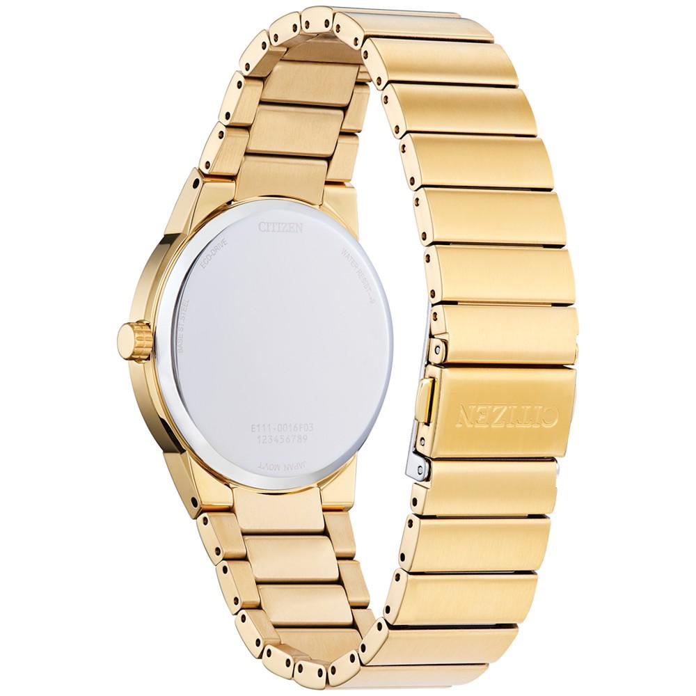 Eco-Drive Men's Modern Axiom Gold-Tone Stainless Steel Bracelet Watch 40mm商品第3张图片规格展示