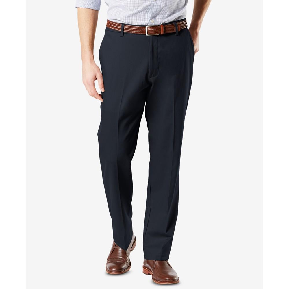 Men's Signature Lux Cotton Classic Fit Creased Stretch Khaki Pants商品第1张图片规格展示