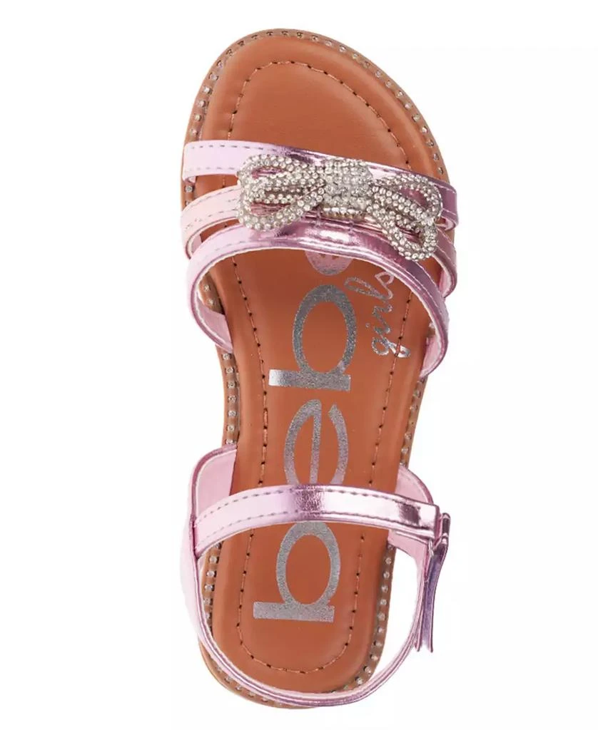 Big Girl's Strappy Sandal with Cute Rhinestone Tubular Bow Polyurethane Sandals 商品