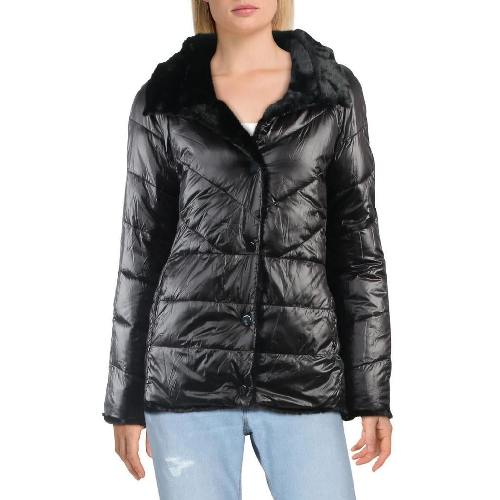 商品Kensie|Kensie Women's Reversible Grooved Faux Fur Winter Coat,价格¥480,第1张图片