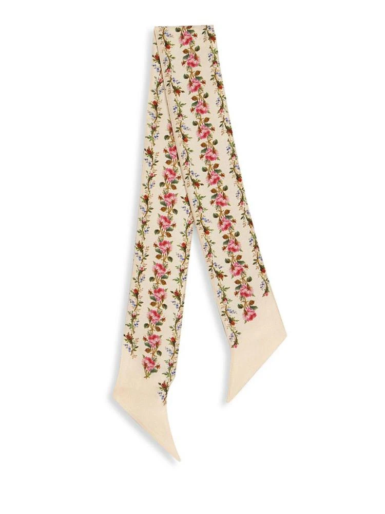 商品Gucci|Silk Rose Print Neck Bow,价格¥1463,第2张图片详细描述