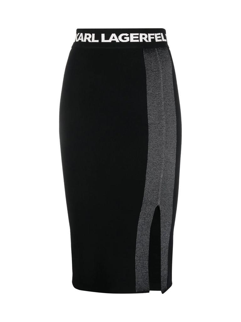 商品Karl Lagerfeld Paris|Karl Lagerfeld Lightweight Fine Knit Skirt,价格¥1990,第1张图片