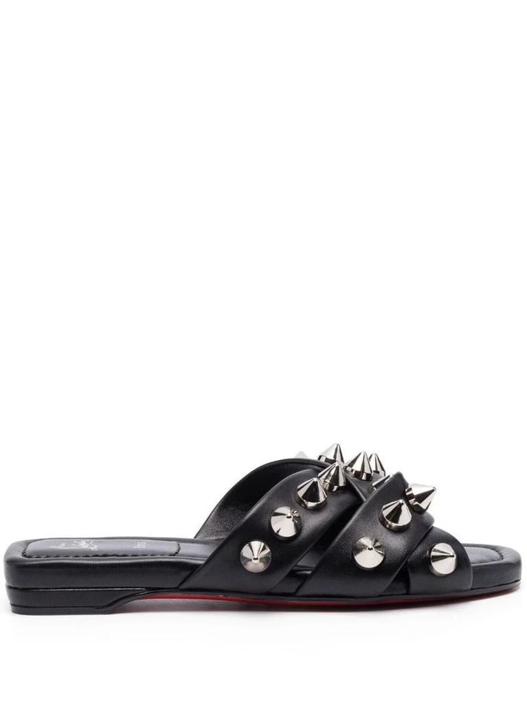 商品Christian Louboutin|Christian Louboutin Miss Spike Leather Sandals,价格¥2926,第1张图片