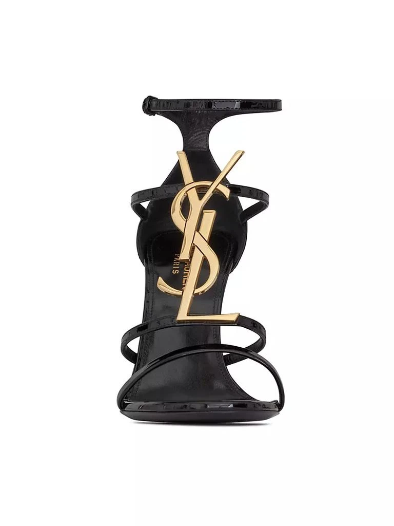 商品Yves Saint Laurent|Cassandra Sandals In Patent Leather With Gold-tone Monogram,价格¥9949,第3张图片详细描述