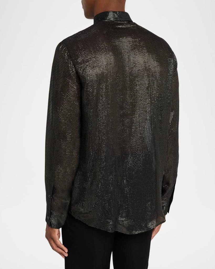 商品DSQUARED2|Men's Sparkling Tie-Neck Shirt,价格¥7472,第3张图片详细描述