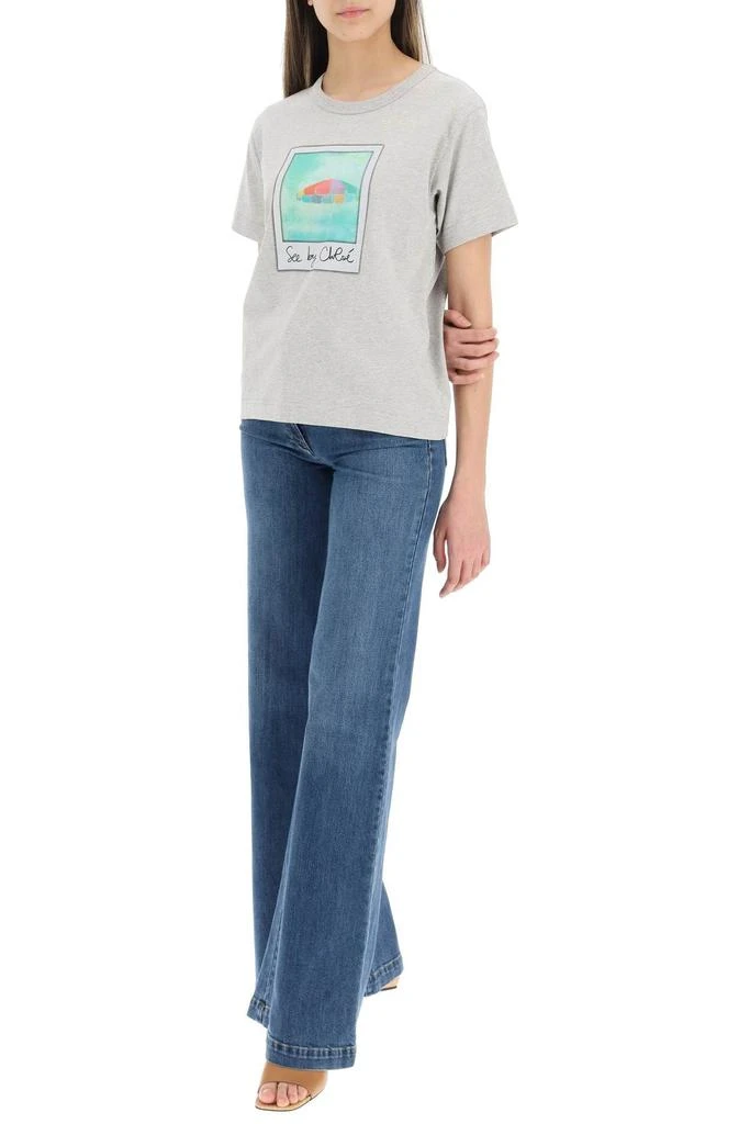 商品See by Chloé|BICOLOR T-SHIRT WITH PRINT,价格¥383,第2张图片详细描述