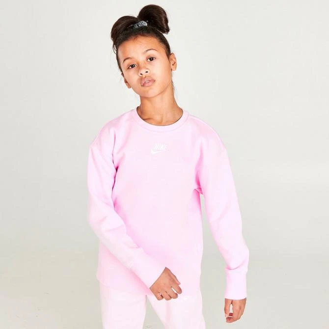 Girls' Nike Club Fleece Boyfriend Crewneck Sweatshirt 商品