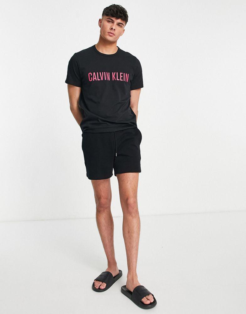 Calvin Klein intense power lounge t-shirt in black商品第4张图片规格展示