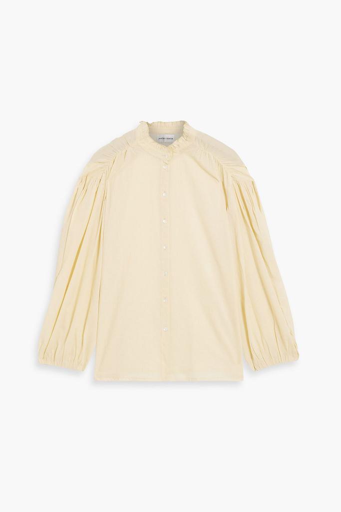 ANTIK BATIK | Olga ruffled ruched cotton-voile blouse 437.30元 商品图片